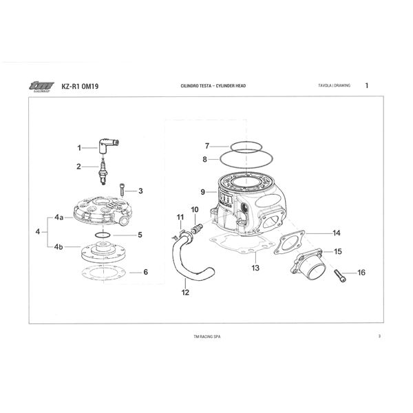 Gasket, head - KZ R2 - 0,05