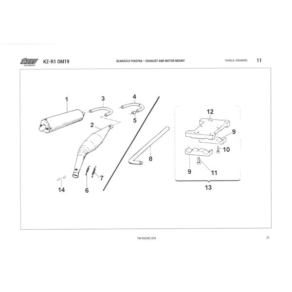 Exhaust tube TM