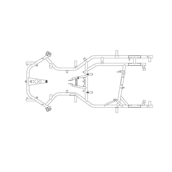Frame MS BLUE PHOENIX (D 30 mm tubing) - for OK, ROTAX