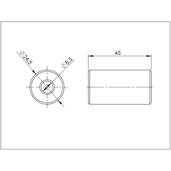 Spacer for exhaust support - AL - OK