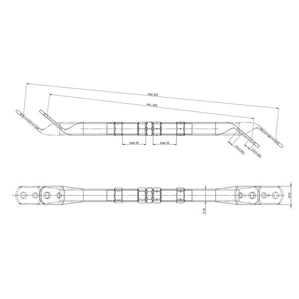 Seat prop - adjustable (263 - 323 mm)