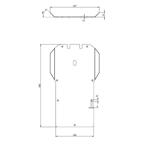 Floor tray · MINI Blue Kite - wide 