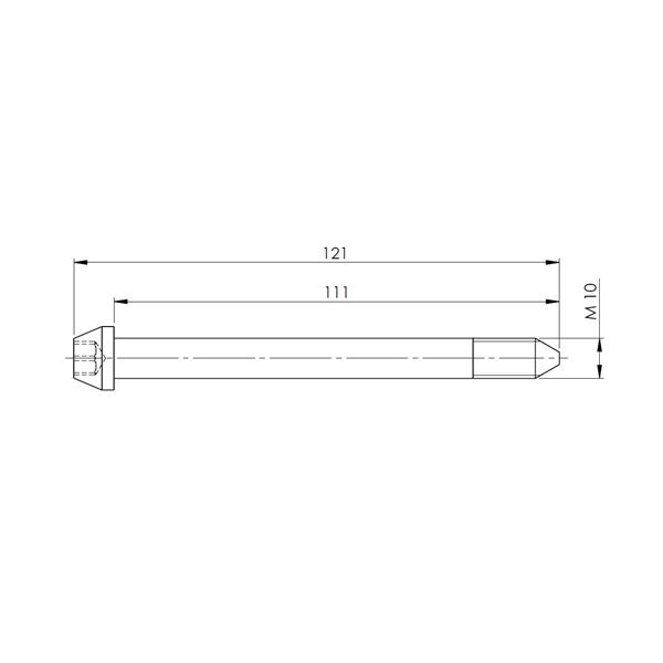 King pin - L-105 mm