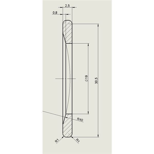 Chamfered stub axle spacer - inner radius - D10/2,5 mm - EVO (since 2022)