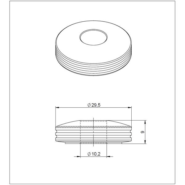 Stub axle spacer - D10/5 mm - EVO (since 2024)