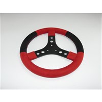 Steering wheel KG - D 300 mm - black-red