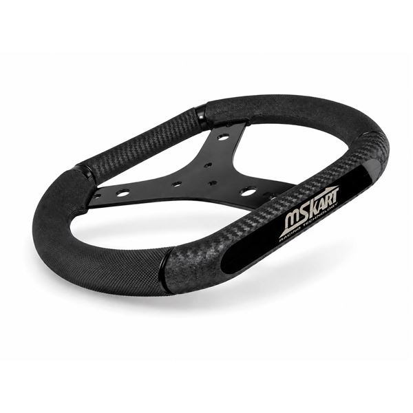 Steering wheel KG FASTER with MS KART logo - plastic / steel - D 300 mm