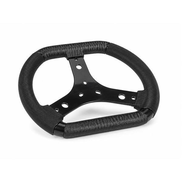 Steering wheel KG FASTER with MS KART logo - plastic / steel - D 300 mm