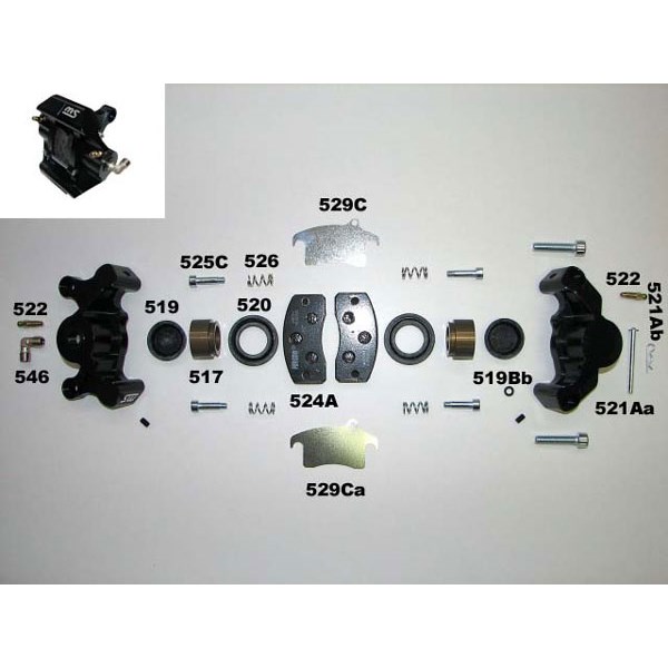 Front brake caliper left - complete · RCA 26/C - D 31,5 mm