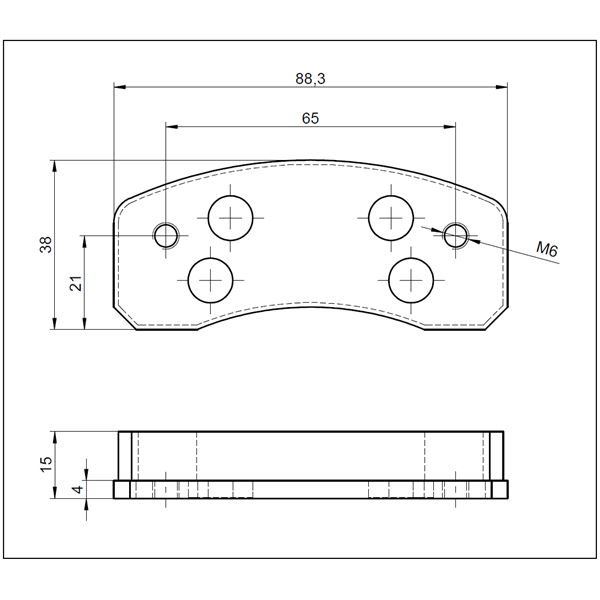 Rear brake pad S-230 Elite - for brake model 03