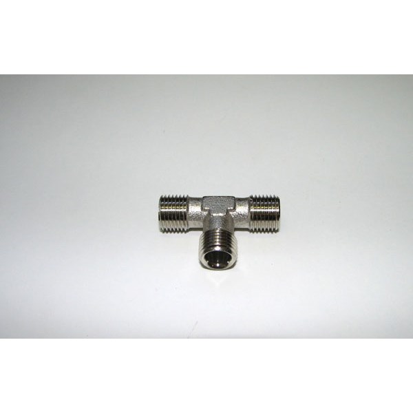 Braided brake hose connector - T piece