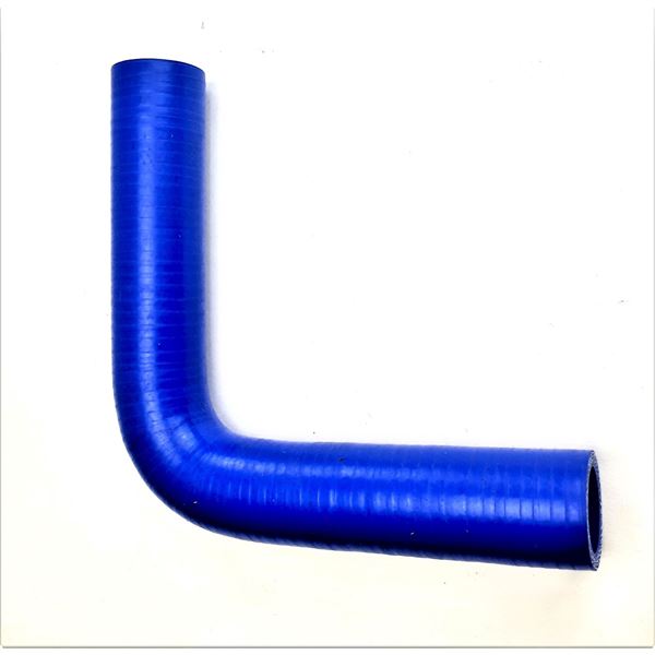 Water silicone hose - blue D 25 mm with knee 90°